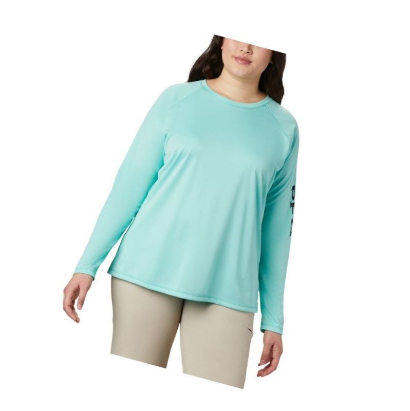 Columbia Tidal Heather Long Sleeve Sweatshirt Kadın Lacivert | 63048-UQAV
