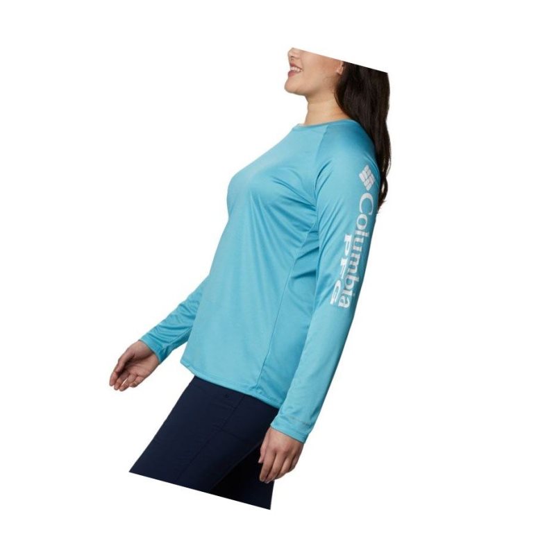 Columbia Tidal Heather Long Sleeve Sweatshirt Kadın Beyaz | 19358-XBKP