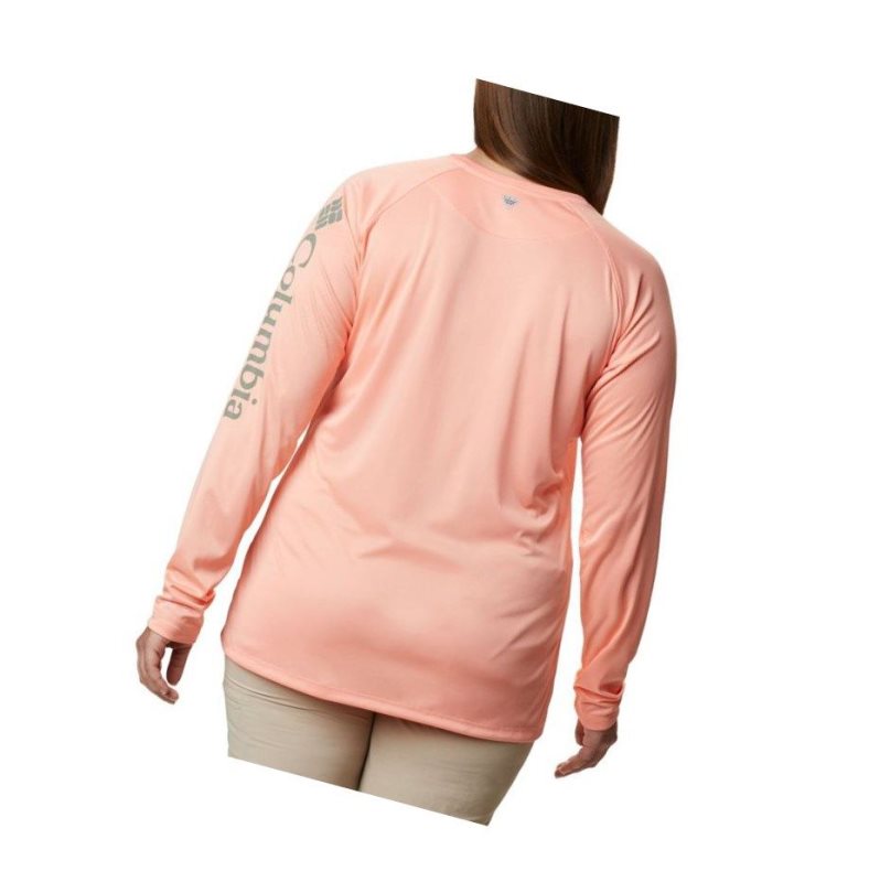 Columbia Tidal Heather Long Sleeve Sweatshirt Kadın Pembe | 17905-BOVS