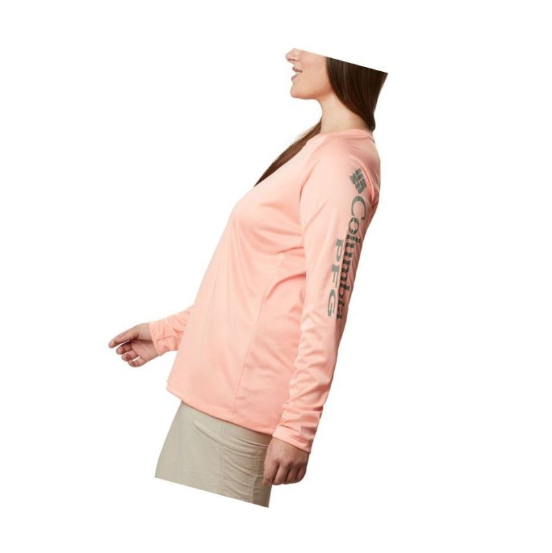 Columbia Tidal Heather Long Sleeve Sweatshirt Kadın Pembe | 17905-BOVS
