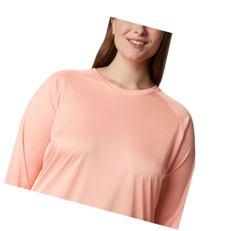 Columbia Tidal Heather Long Sleeve Sweatshirt Kadın Pembe | 17905-BOVS
