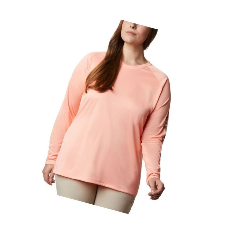 Columbia Tidal Heather Long Sleeve Sweatshirt Kadın Pembe | 17905-BOVS