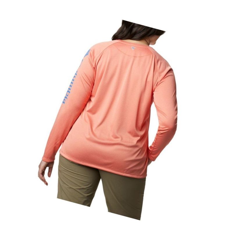 Columbia Tidal Heather Long Sleeve Sweatshirt Kadın Mavi | 12968-PWOQ