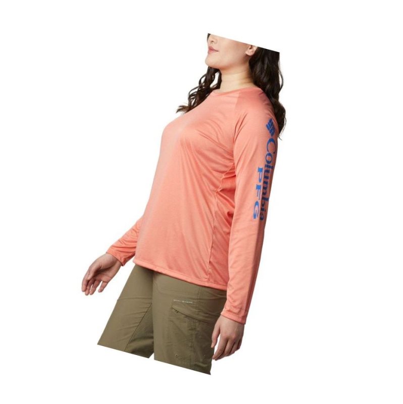 Columbia Tidal Heather Long Sleeve Sweatshirt Kadın Mavi | 12968-PWOQ