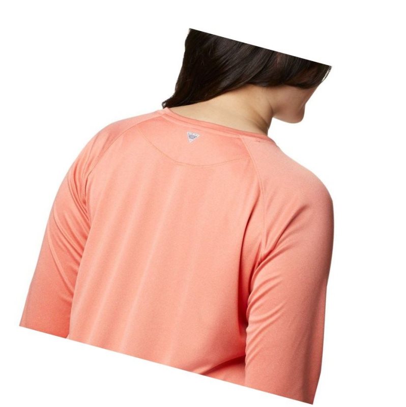 Columbia Tidal Heather Long Sleeve Sweatshirt Kadın Mavi | 12968-PWOQ