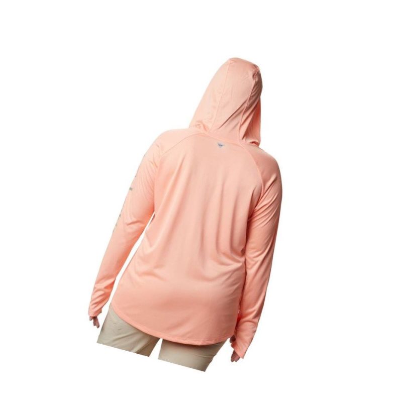 Columbia Tidal Heather Plus Size Kapşonlu Kadın Kırmızı Beyaz | 41892-QRCK
