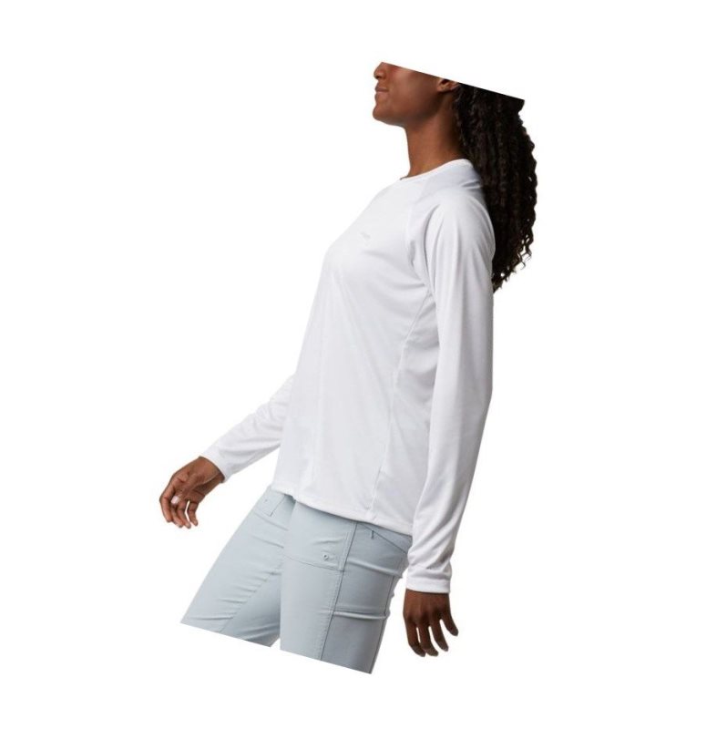 Columbia Tidal PFG Fish Flag Long Sleeve Sweatshirt Kadın Beyaz Kırmızı | 65703-LIYB