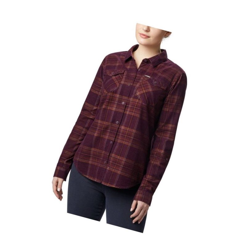 Columbia Times Two Corduroy Long Sleeve Gömlek Kadın Siyah Pembe | 87921-JVNL