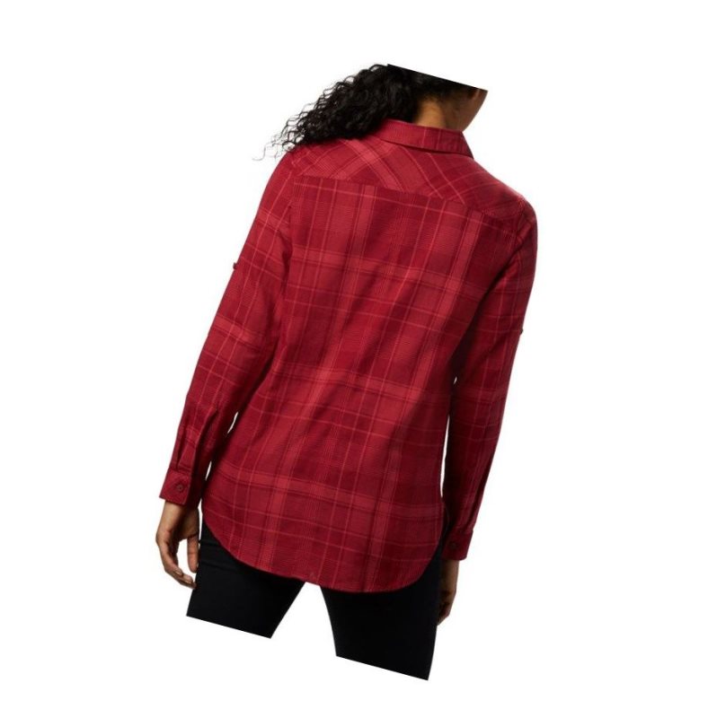 Columbia Times Two Long Sleeve Tunic Gömlek Kadın Kırmızı | 52043-RUBZ