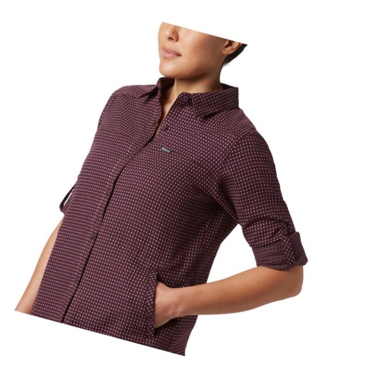 Columbia Times Two Long Sleeve Tunic Gömlek Kadın Siyah Pembe | 08972-LWSV
