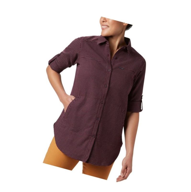 Columbia Times Two Long Sleeve Tunic Gömlek Kadın Siyah Pembe | 08972-LWSV