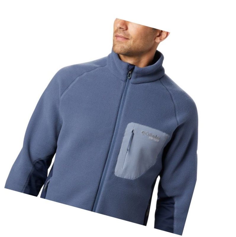Columbia Titan Pass 2.0 II Fleece Mont Erkek Koyu Mavi Lacivert | 08617-LGDH