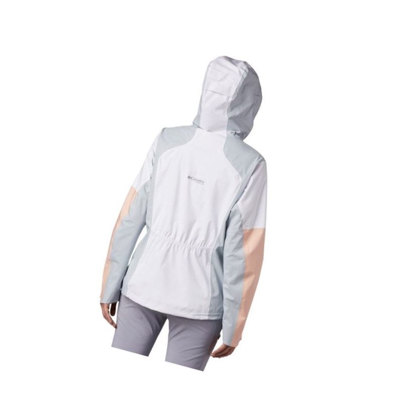 Columbia Titan Pass 2.5L Shell Mont Kadın Beyaz Gri | 39850-UXNR