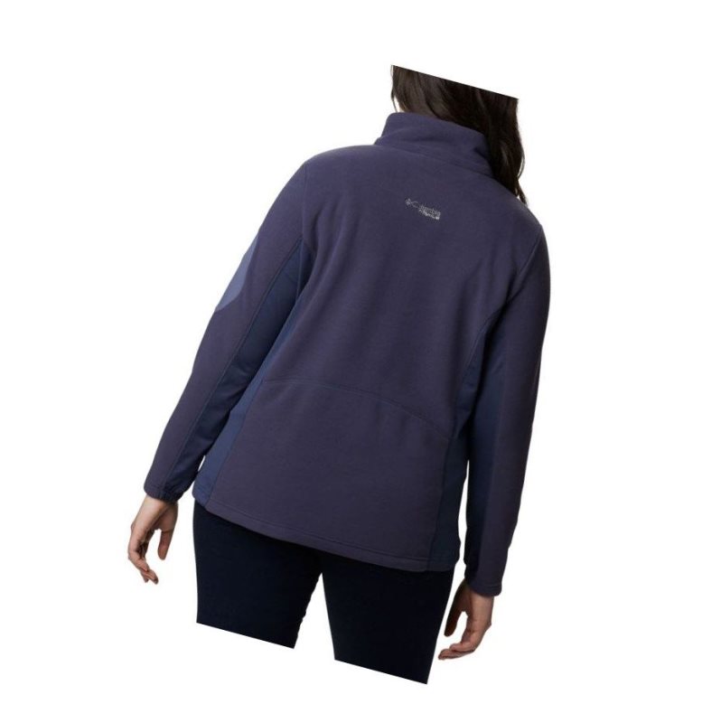 Columbia Titan Pass II 2.0 Fleece Plus Size Mont Kadın Lacivert Gri | 02597-NTUJ