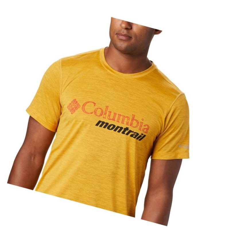 Columbia Trinity Trail Graphic Tişört Erkek Açık Altın | 80732-JITO