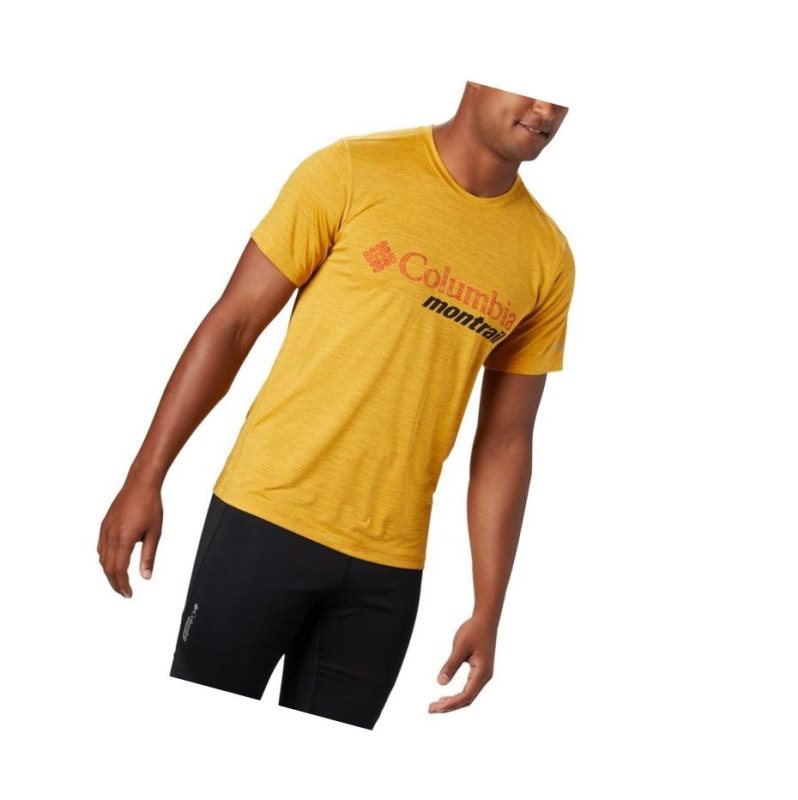 Columbia Trinity Trail Graphic Tişört Erkek Açık Altın | 80732-JITO