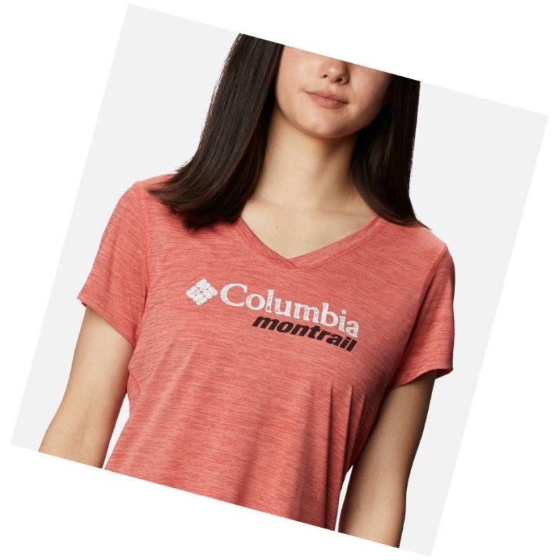 Columbia Trinity Trail II Graphic Tişört Kadın Koyu Mercan | 43829-AMHJ