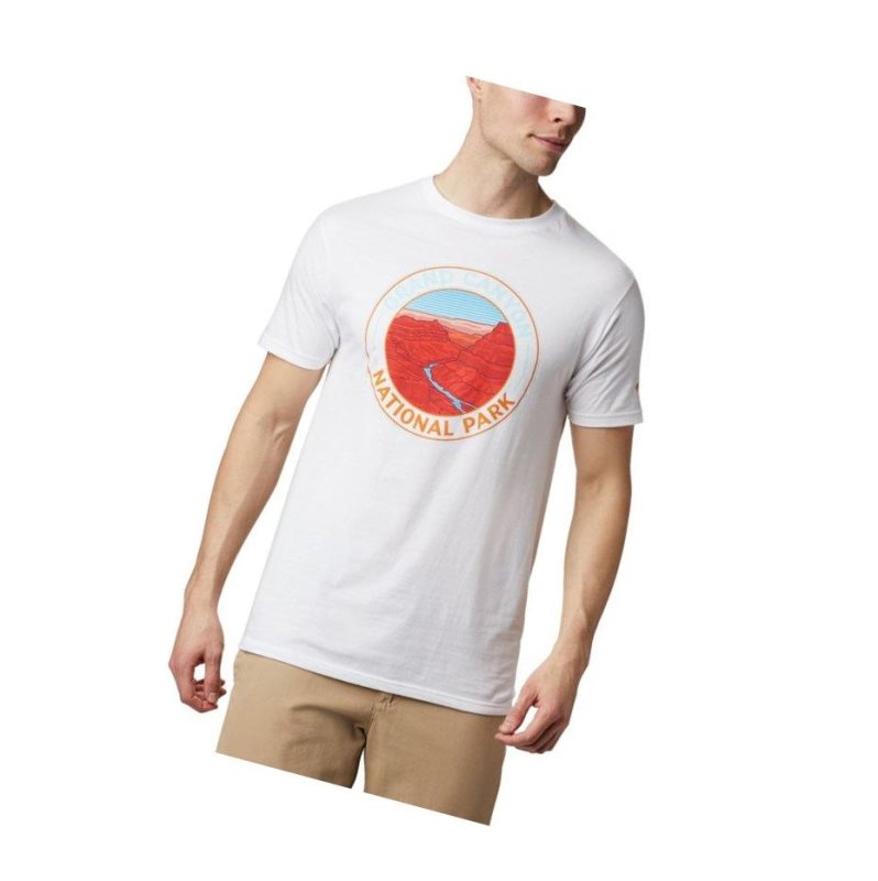 Columbia Tungsten Cotton Tişört Erkek Beyaz | 46158-GAEF