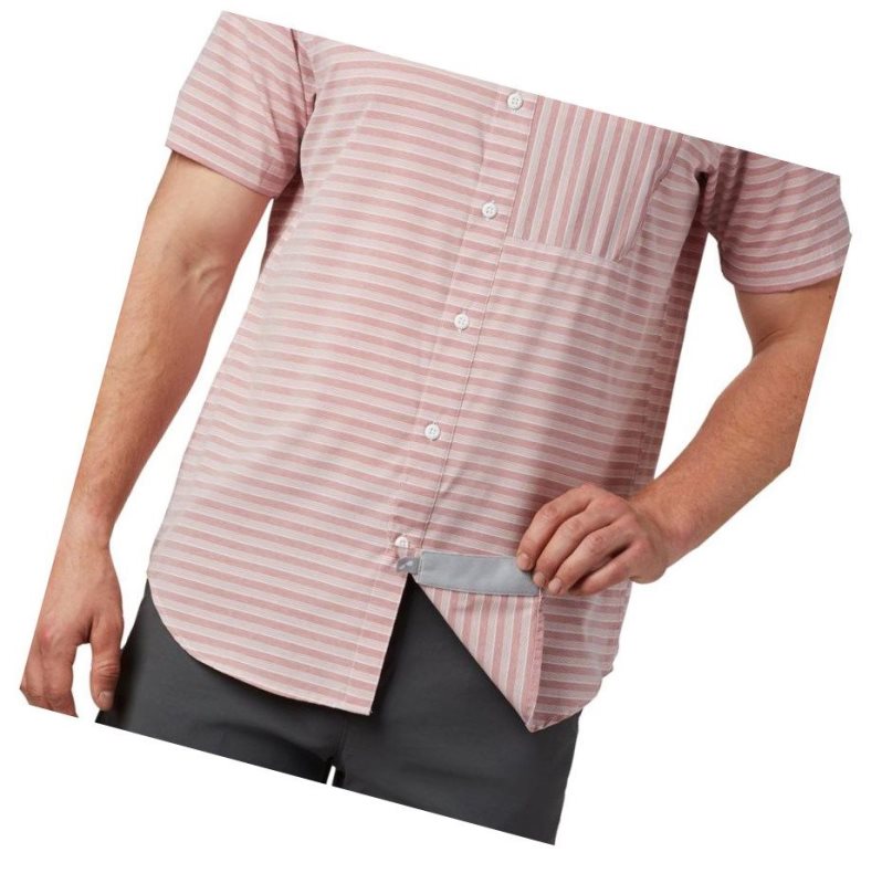 Columbia Twisted Creek II Short Sleeve Tall Gömlek Erkek Kırmızı | 47591-FNOL