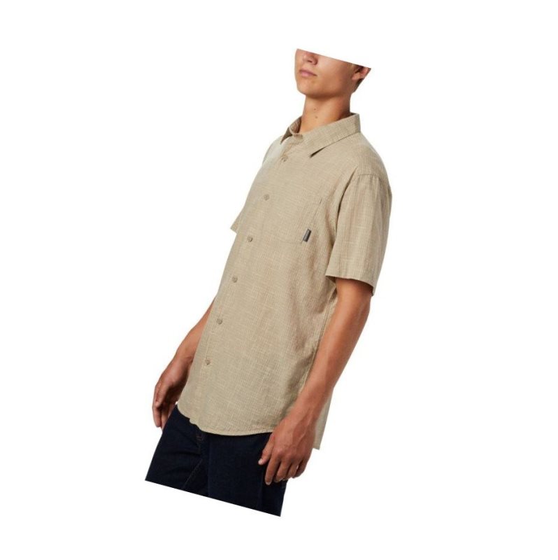 Columbia Under Exposure Yarn-Dye Short Sleeve Gömlek Erkek Kahverengi | 68317-ILFK