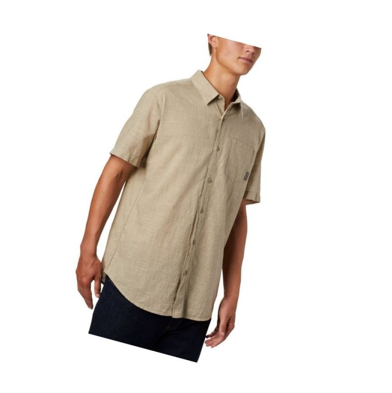 Columbia Under Exposure Yarn-Dye Short Sleeve Gömlek Erkek Kahverengi | 68317-ILFK