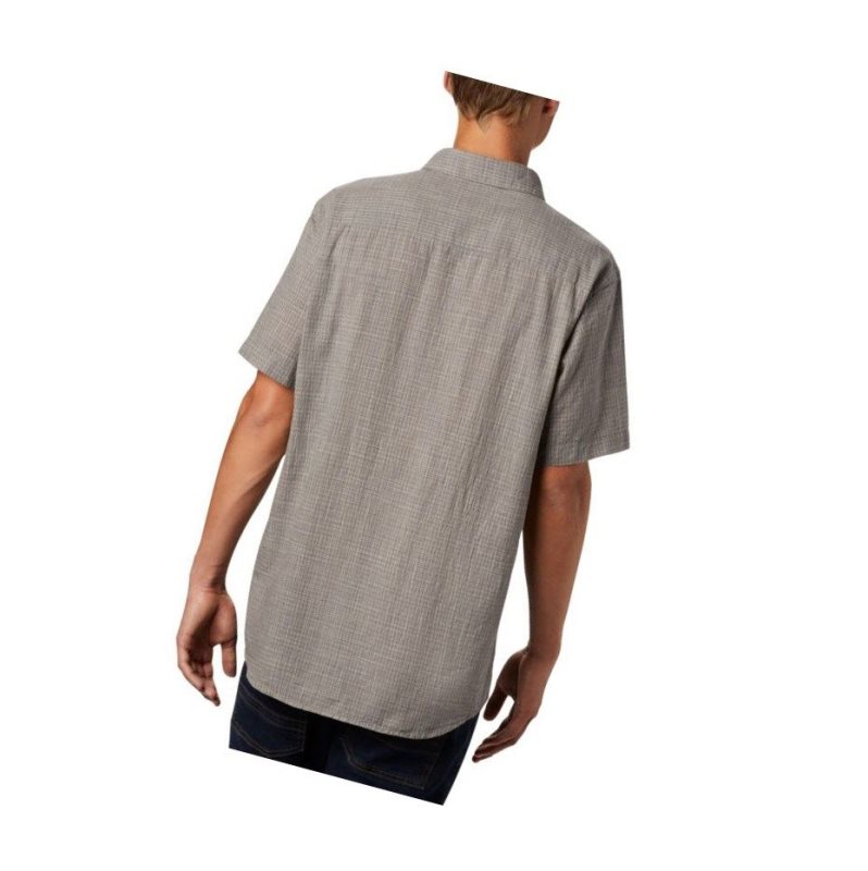 Columbia Under Exposure Yarn Dye Short Sleeve Big Gömlek Erkek Gri | 74138-YHGK