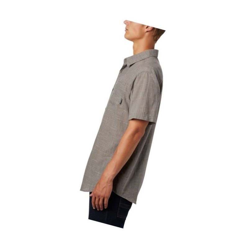 Columbia Under Exposure Yarn Dye Short Sleeve Big Gömlek Erkek Gri | 74138-YHGK