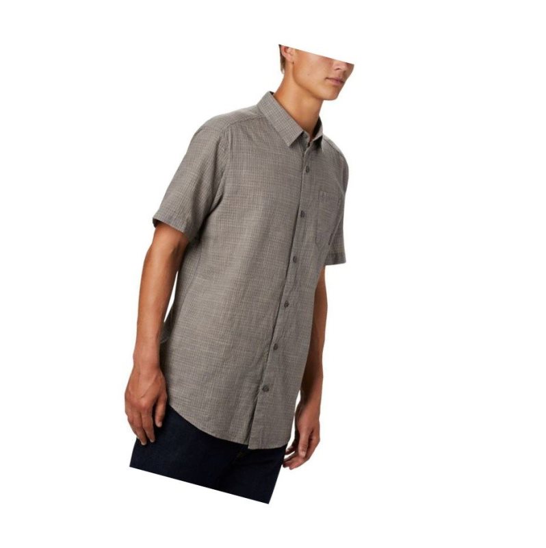 Columbia Under Exposure Yarn Dye Short Sleeve Big Gömlek Erkek Gri | 74138-YHGK