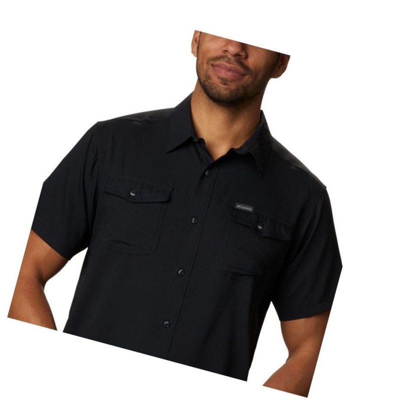 Columbia Utilizer II Solid Short Sleeve Big Gömlek Erkek Siyah | 84506-GUNO