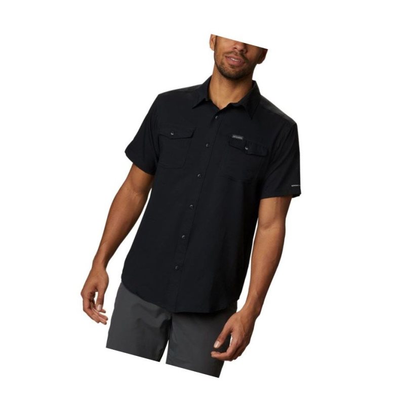 Columbia Utilizer II Solid Short Sleeve Big Gömlek Erkek Siyah | 84506-GUNO