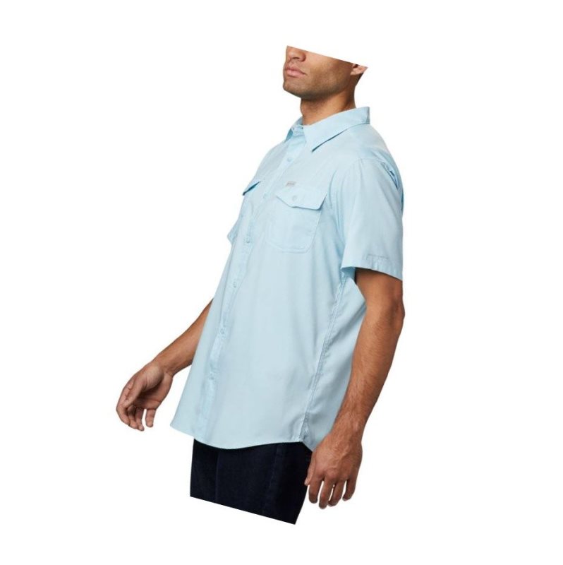 Columbia Utilizer II Solid Short Sleeve Gömlek Erkek Mavi | 78139-PKQO