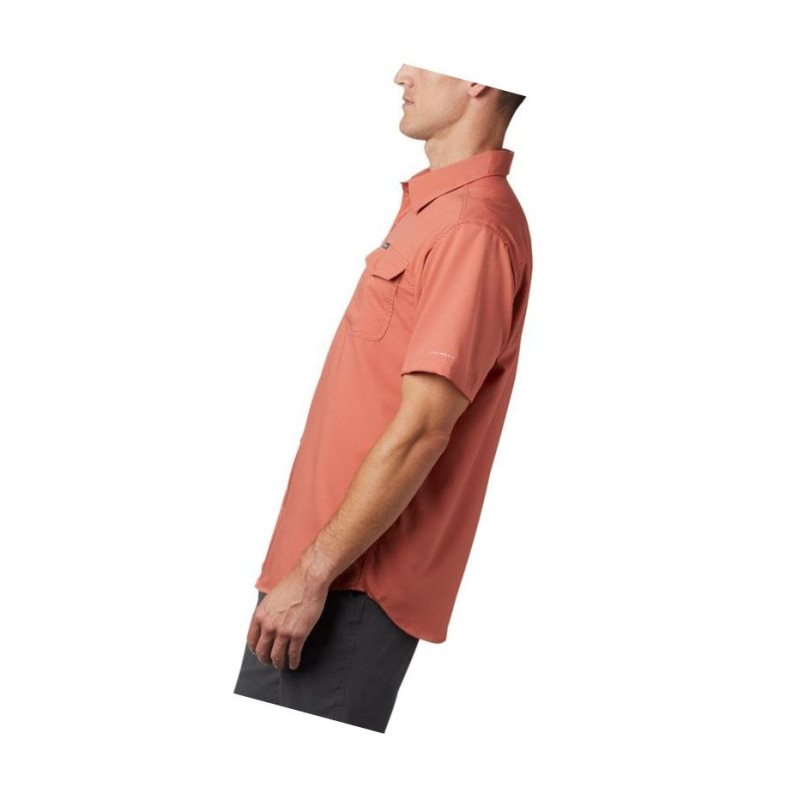 Columbia Utilizer II Solid Short Sleeve Gömlek Erkek Koyu Mercan | 65039-BCIU