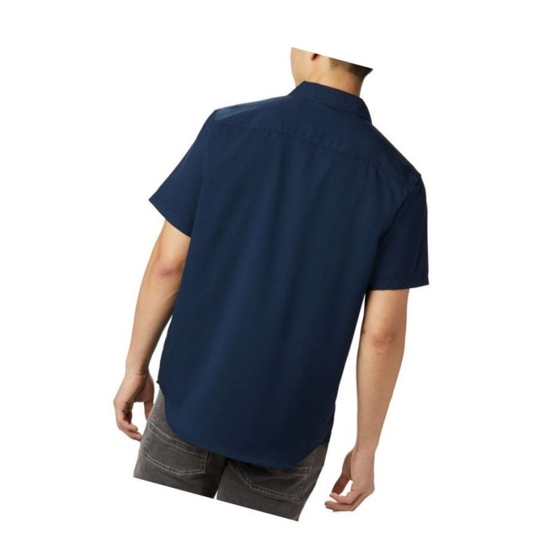 Columbia Utilizer II Solid Short Sleeve Big Gömlek Erkek Lacivert | 62780-EKZB