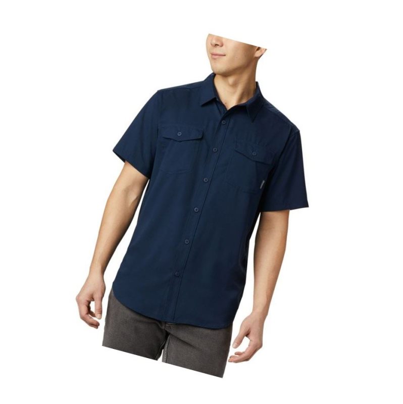 Columbia Utilizer II Solid Short Sleeve Tall Gömlek Erkek Lacivert | 24137-WEOV