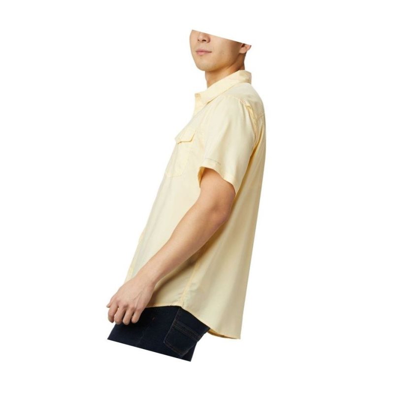 Columbia Utilizer II Solid Short Sleeve Gömlek Erkek Bej Rengi | 17628-CPMN