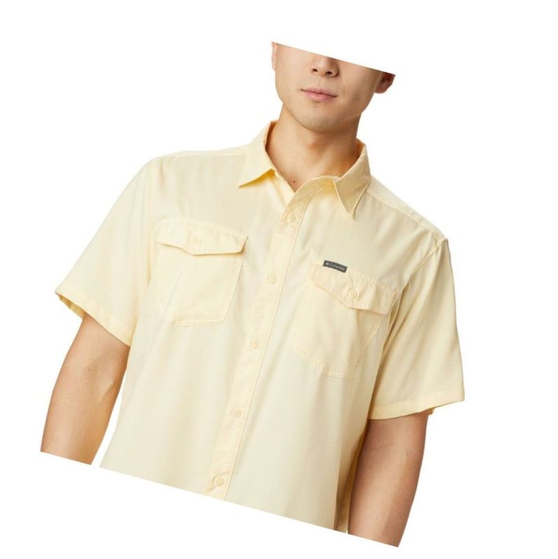 Columbia Utilizer II Solid Short Sleeve Gömlek Erkek Bej Rengi | 17628-CPMN