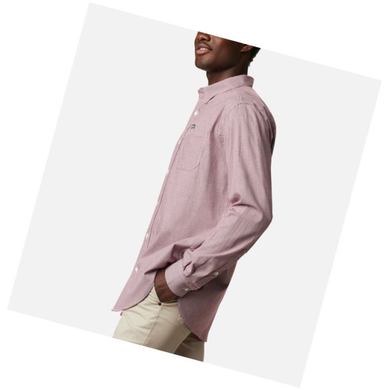 Columbia Vapor Ridge III Long Sleeve Gömlek Erkek Kırmızı | 82609-JSWC