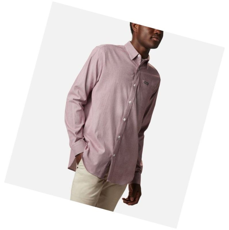 Columbia Vapor Ridge III Long Sleeve Gömlek Erkek Kırmızı | 82609-JSWC
