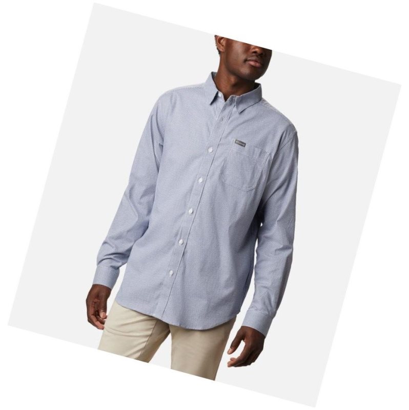 Columbia Vapor Ridge III Long Sleeve Gömlek Erkek Mavi | 10743-UOJE