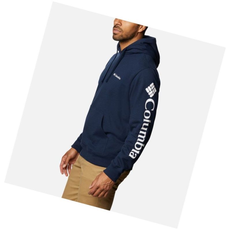 Columbia Viewmont II Sleeve Graphic Kapşonlu Erkek Lacivert Beyaz | 87125-IDPE
