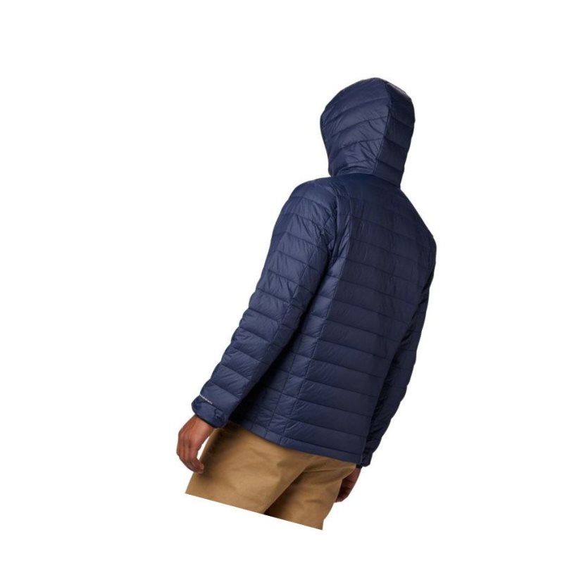 Columbia Voodoo Falls 590 TurboDown Hooded Tall Mont Erkek Lacivert | 49827-OWUC