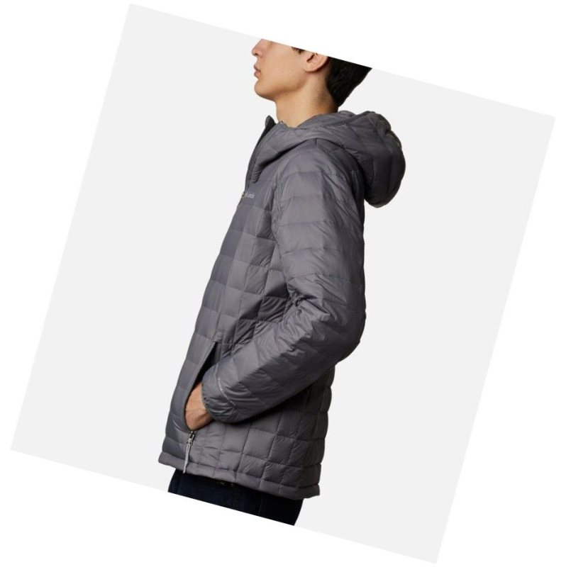 Columbia Voodoo Falls 590 TurboDown Hooded Tall Mont Erkek Gri | 06893-CVEM