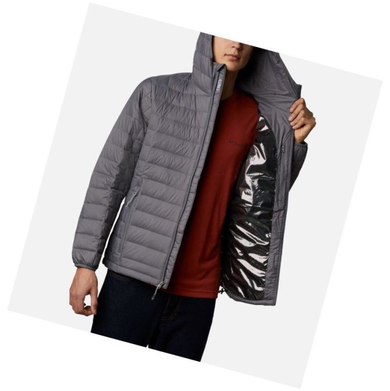Columbia Voodoo Falls 590 TurboDown Hooded Tall Mont Erkek Gri | 06893-CVEM