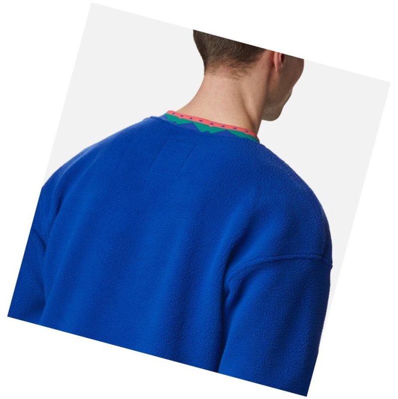 Columbia Wapitoo Fleece Sweatshirt Erkek Mavi Açık Pembe | 94761-QTPH