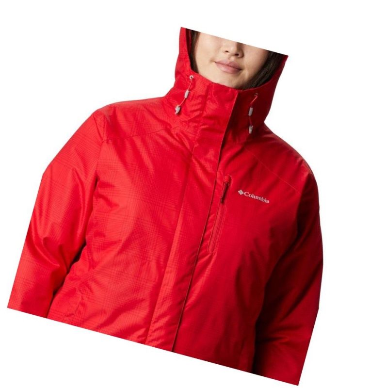 Columbia Whirlibird IV Interchange Plus Size Mont Kadın Kırmızı | 26918-DKQV
