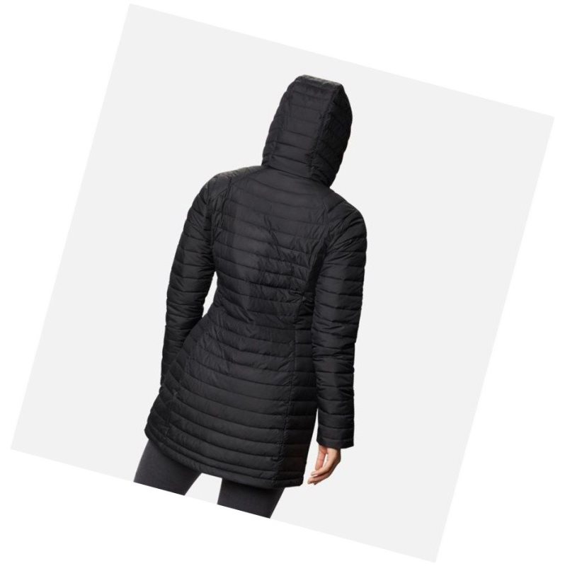 Columbia White Out Mid Hooded Mont Kadın Siyah | 64972-OBHV