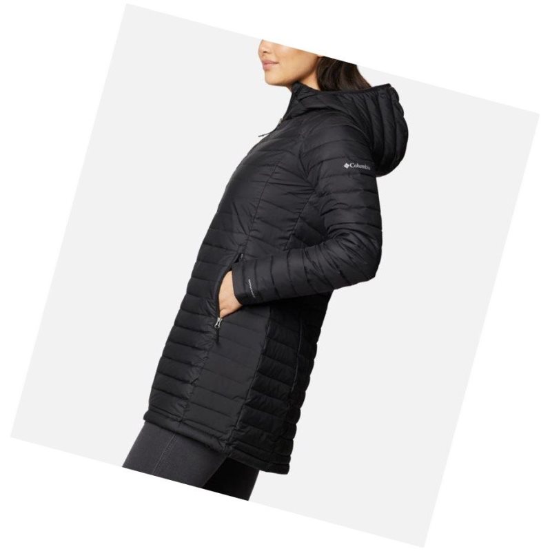 Columbia White Out Mid Hooded Mont Kadın Siyah | 64972-OBHV