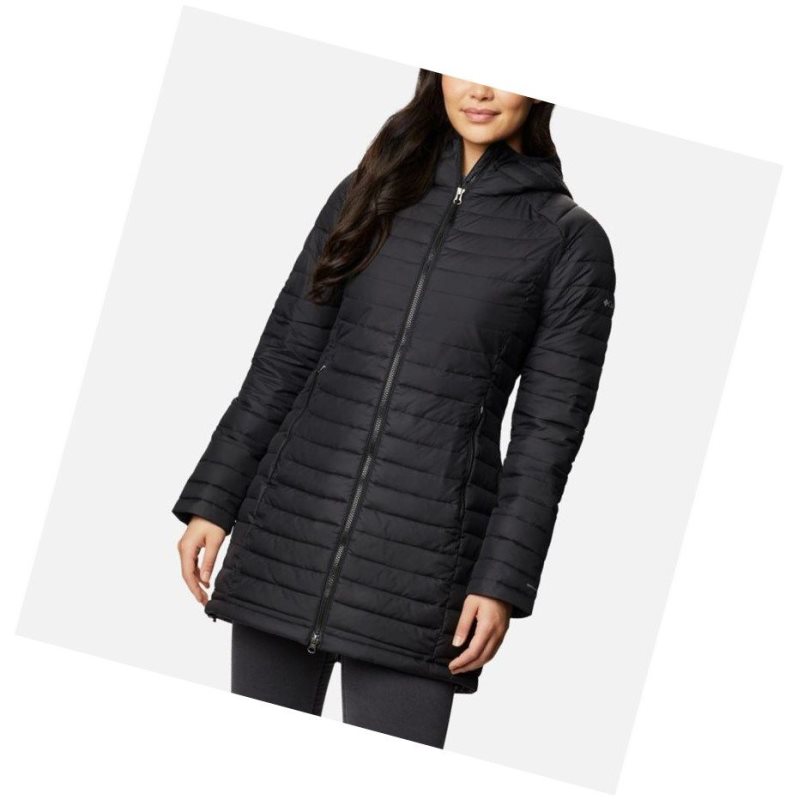 Columbia White Out Mid Hooded Mont Kadın Siyah | 64972-OBHV