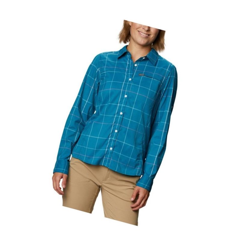Columbia Willow Orchard Lite Long Sleeve Gömlek Kadın Mavi | 95403-JYSK