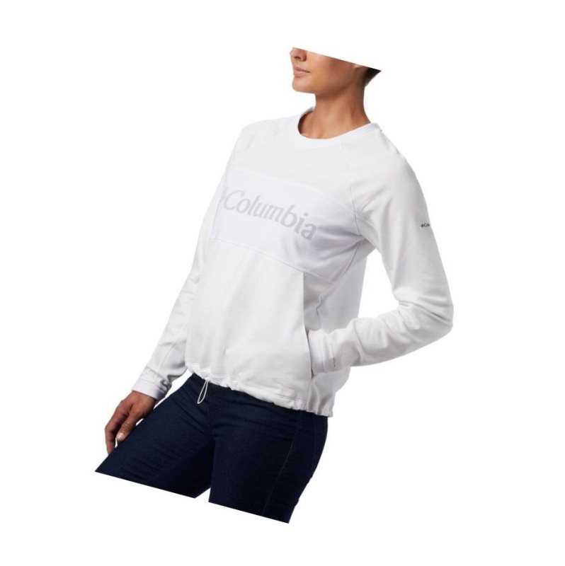 Columbia Windgates Fleece Crew Sweatshirt Kadın Beyaz | 54320-IVTU